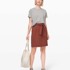 Lululemon Athletica Brown Pencil Skirt